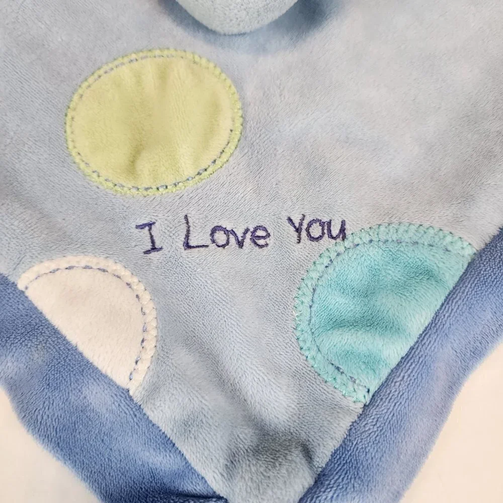 2 Blue Elephant Rattles Loveys Just One Year by Carter's I love you Twins